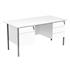 1500 White Double Pedestal Desk - Next Day Delivery