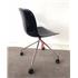 Magis Troy Black Plastic Chair On Wheels - Side View