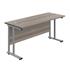 Start 600mm Deep Desk - Grey Oak