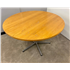 Circular Dark Beech Meeting Tables Trumpet Base 1200mm Diameter