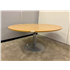 Circular 1600mm Beech Meeting Tables Trumpet Base