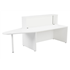 Reception Desk With High Counter Top + Extension Table - White