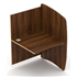 Study Booth Add-On Unit 800mm Wide - Walnut