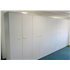 2m White Wooden Double Door Stationery Cupboard