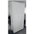 2m White Wooden Double Door Stationery Cupboard