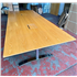 Rectangular Oak Meeting Table w/ Power Module