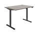 Primus Sit Stand Single Motor Desk - Grey Oak / Black
