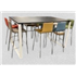 High Bar Table with 8 Iconic Narbutas Stools