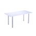 CK 1600 x 800 Whiter Rectangular Table - Silver Legs