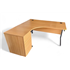1600 Oak Radial with Desk High Pedestal