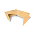 1600 Oak Panel End Radial Desk