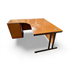 1575 Beech Cantilever Radial Desk with Pedestal