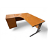 1575 Beech Cantilever Radial Desk with Pedestal