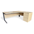 1800 Maple Radial with Desk High Pedestal