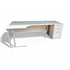 1800 White Radial with 800 Desk High Pedestal