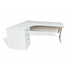 1800 White Radial Desk and Pedestal