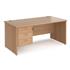 Metro Panel-End Desk - Rectangular + 3-Drawer Fixed Pedestal