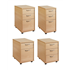 Metro Mobile Pedestals (L-R, Top-Bottom: Tall Mobile, Slimline Mobile, 2-Drawer Mobile, 3-Drawer Mobile)