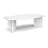 2.4m Boat-Shaped Boardroom Table With Arrow Head Legs
