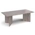 Rectangular Boardroom Table With Arrow Head Legs - Grey Oak