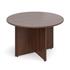 Circular Meeting Tables With Arrow Head Base - Walnut