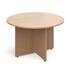 Circular Meeting Tables With Arrow Head Base - Beech