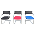 Visa Cantilever Chair - Black, Red, Blue