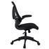 CK2 Mesh Operator Chair - Side View Showing Folding Arms