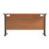 Back Of Desk Showing Back Panel With Cable Holes