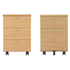 Start 3-Drawer Mobile Pedestal (Beech) & Start 2-Drawer Mobile Pedestal (Oak)