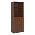 Metro Combination Bookcase Cupboard 2140mm High - Walnut