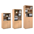 Metro Combination Bookcase Cupboards With Glass Doors