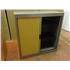 Used 1025mm High Silver Tambour Cupboard With Beech Doors Internal