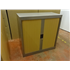 Used 1025mm High Silver Tambour Cupboard With Beech Doors Front