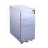 CK 3-Drawer Slimline Silver Mobile Pedestal