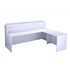 CK Reception Desk With Return - White High Gloss