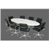 CK Oval Shaped Boardroom Table - White